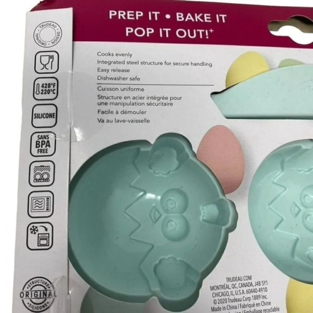 Trudeau Silicone Chicks and Eggs Cupcake Pan Easter Spring